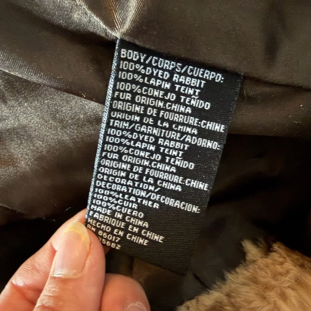 Bebe 100% Rabbit Fur Coat - Picture 10 of 11